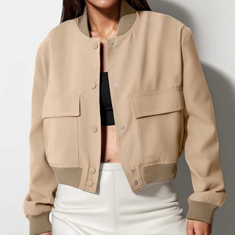 Veste Manteau Femme à Col Montant 3