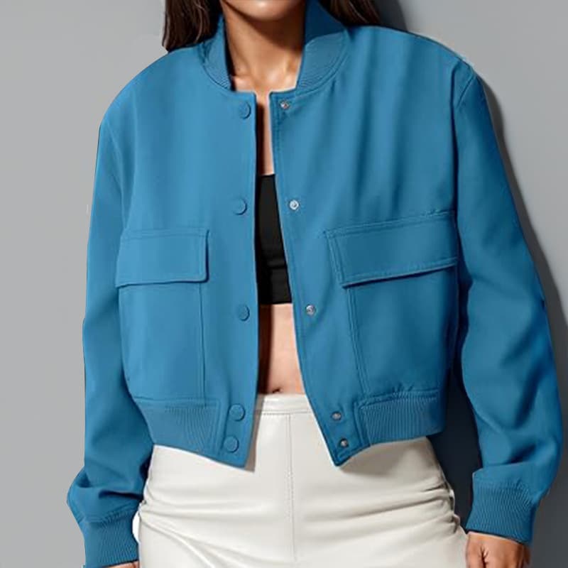 Veste Manteau Femme à Col Montant 4