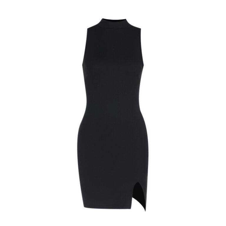 robe gilet fendue basique et sexy à coupe ajustée